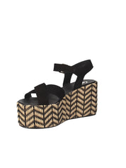 Sandali zeppa Nero Exe'