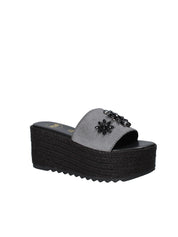 Sandali zeppa Nero Exe'