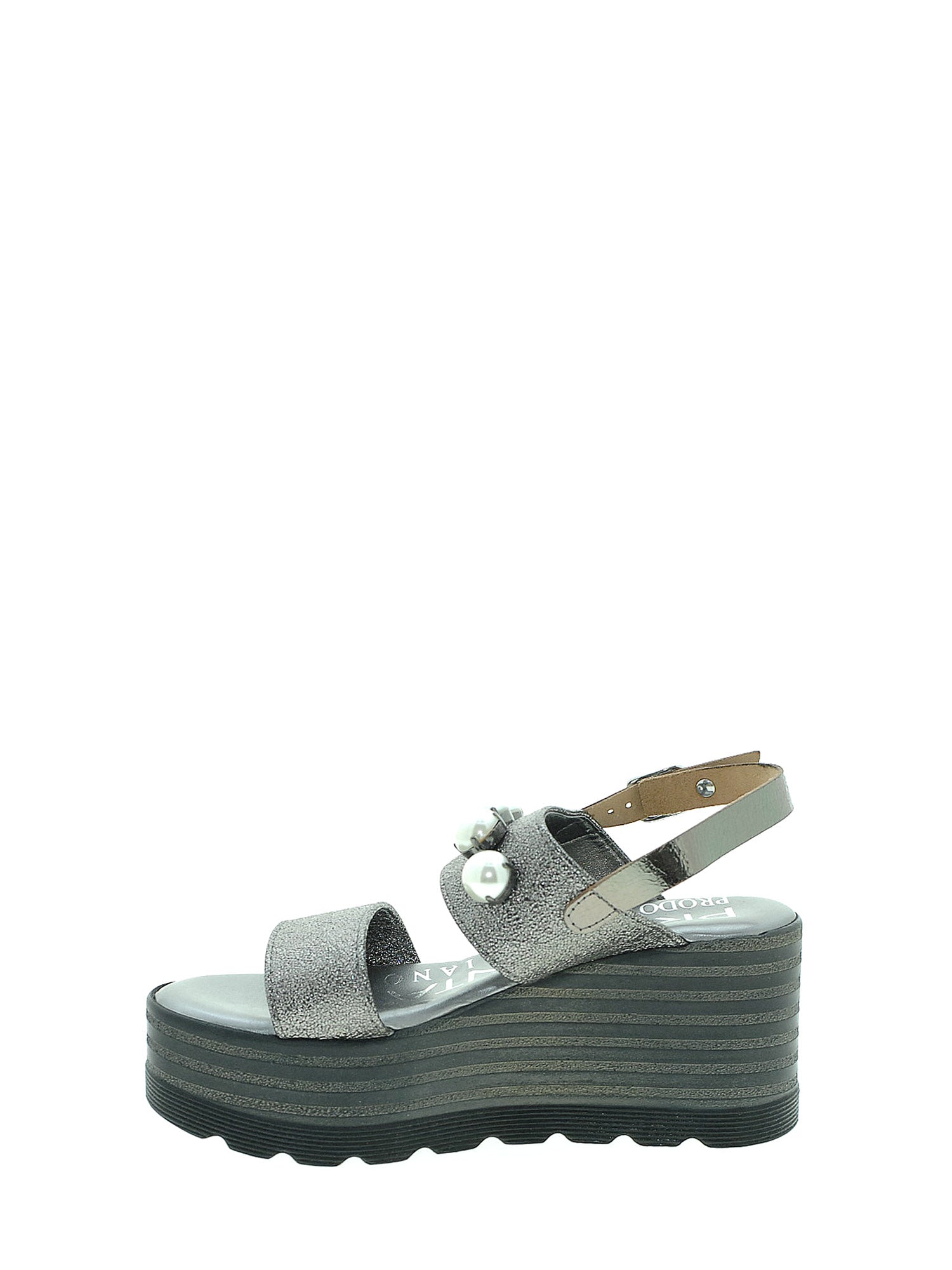 Sandali zeppa Argentato Pregunta