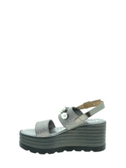 Sandali zeppa Argentato Pregunta