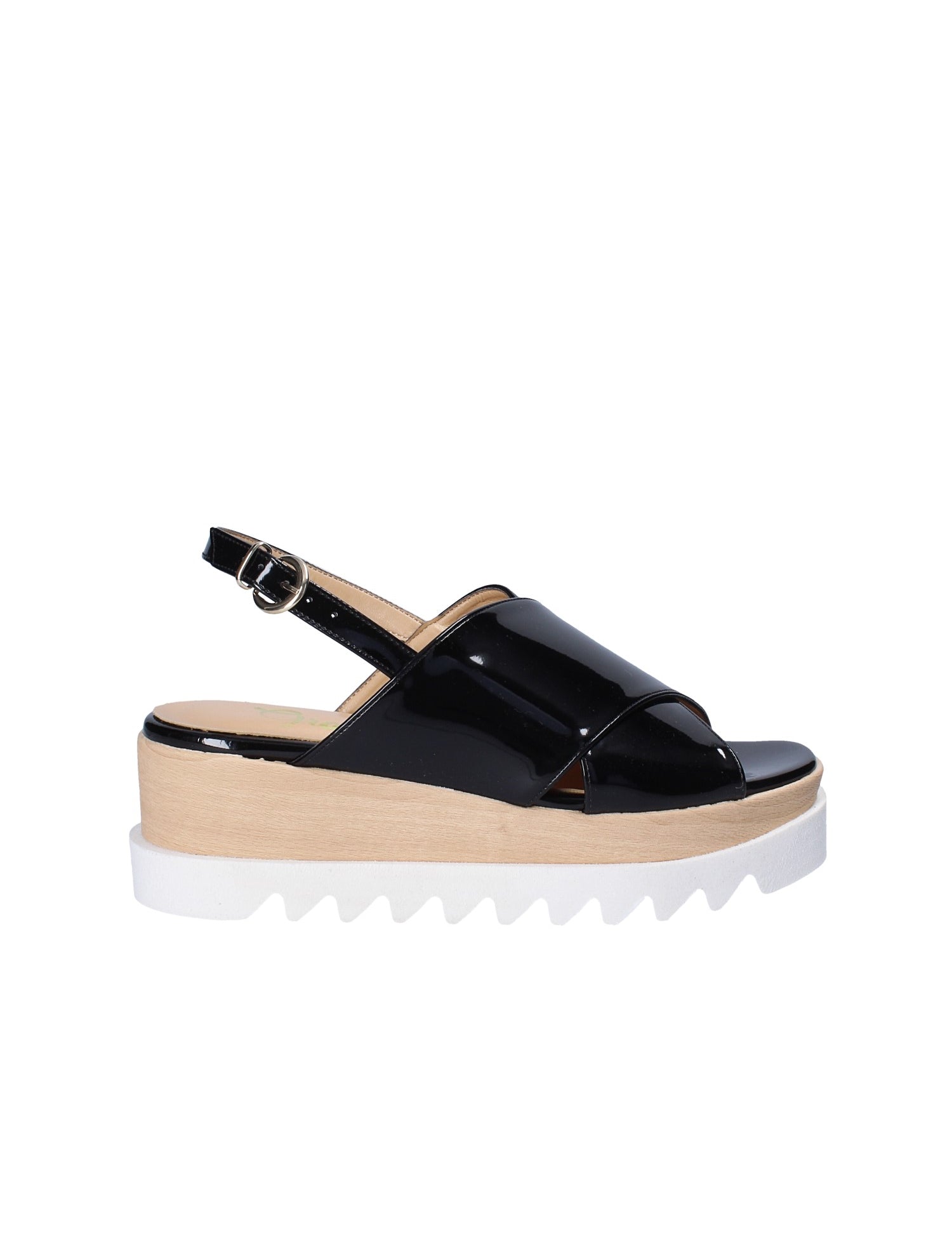 Sandali zeppa Nero Grace Shoes