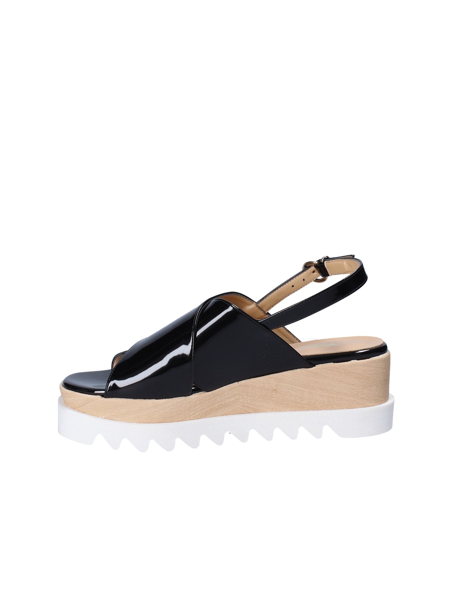 Sandali zeppa Nero Grace Shoes
