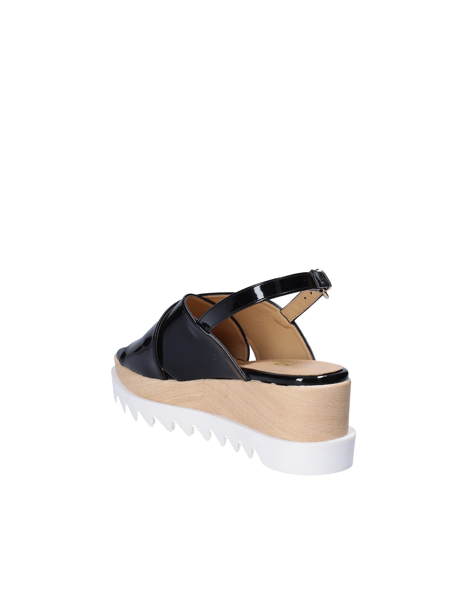 Sandali zeppa Nero Grace Shoes