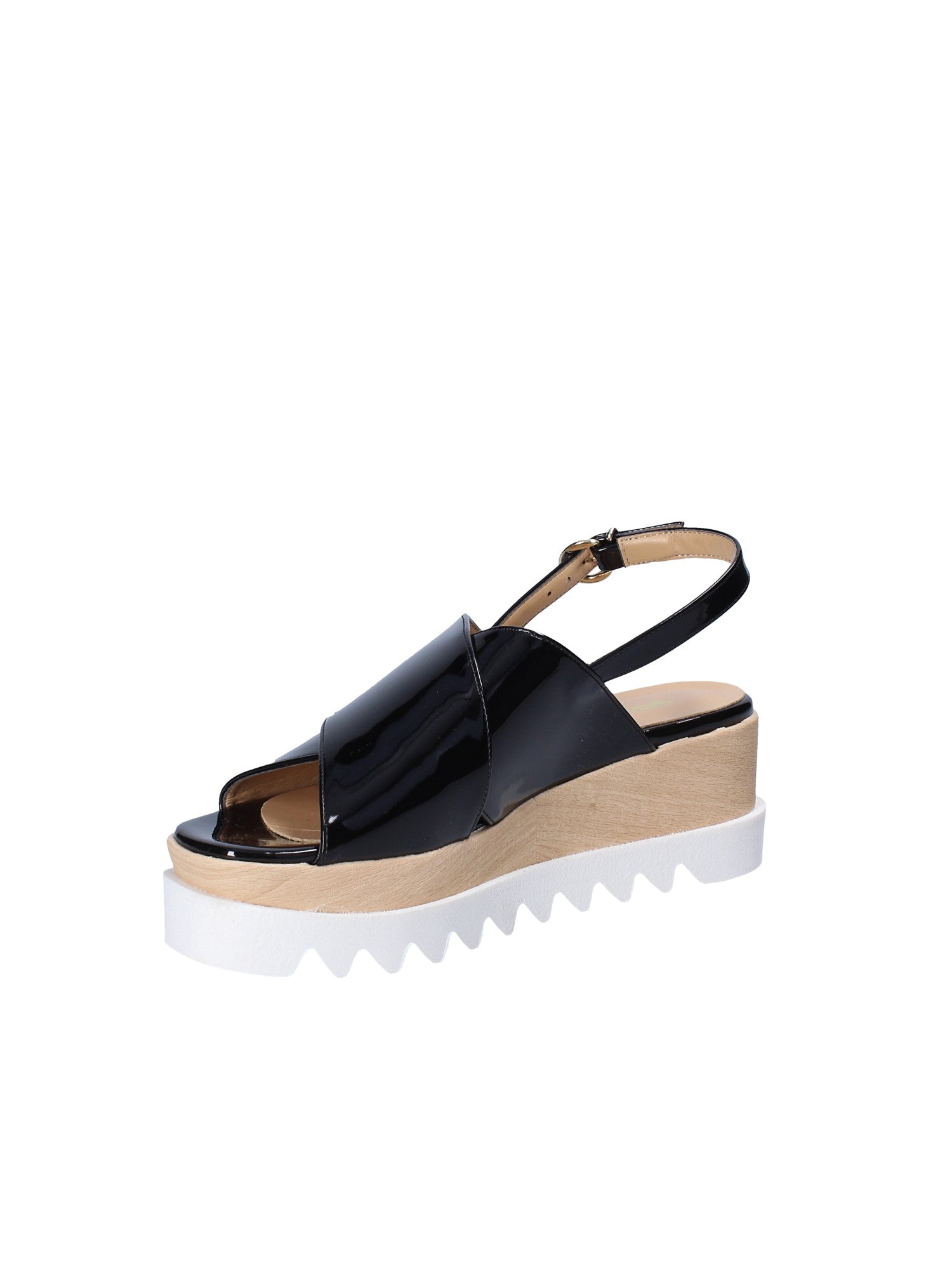 Sandali zeppa Nero Grace Shoes