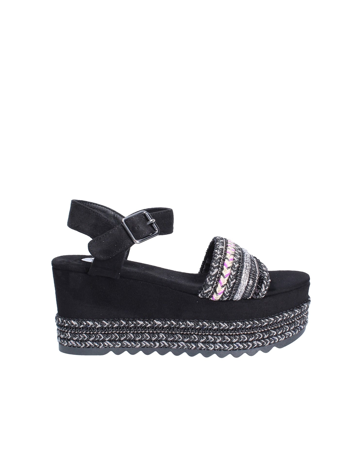 Sandali zeppa Nero Exe'