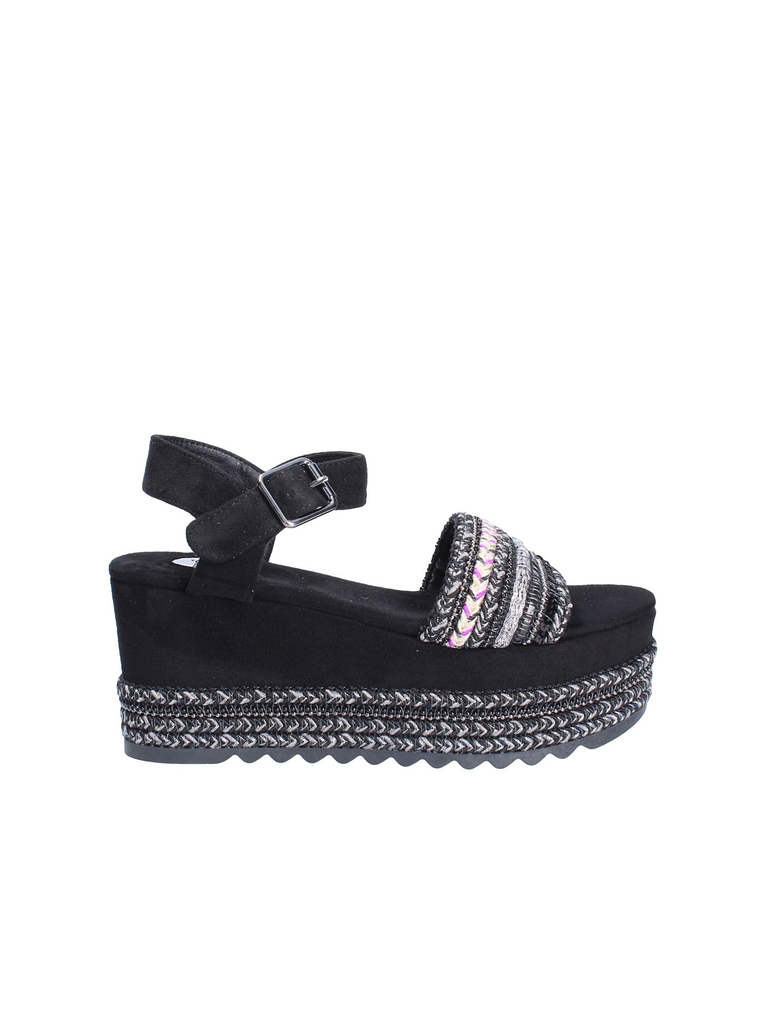 Sandali zeppa Nero Exe'