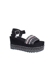 Sandali zeppa Nero Exe'