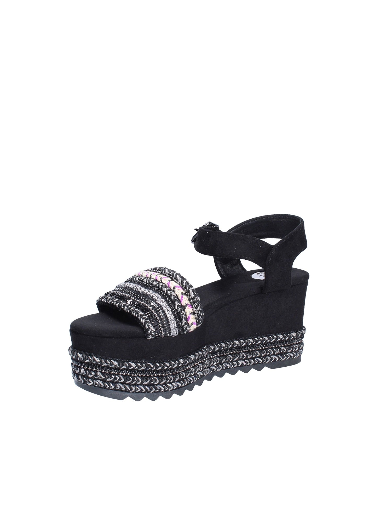 Sandali zeppa Nero Exe'