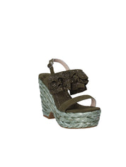 Sandali zeppa Verde Alma En Pena