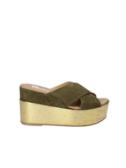 Sandali zeppa Verde Grace Shoes