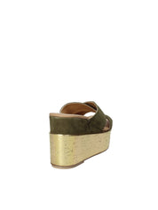 Sandali zeppa Verde Grace Shoes