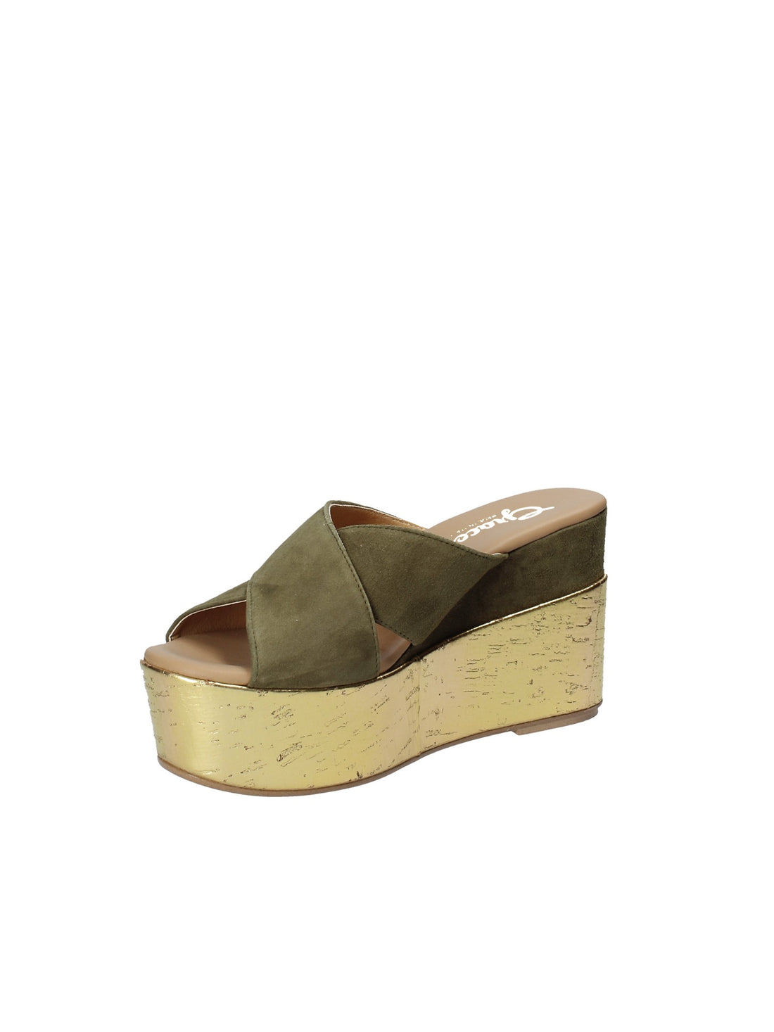 Sandali zeppa Verde Grace Shoes