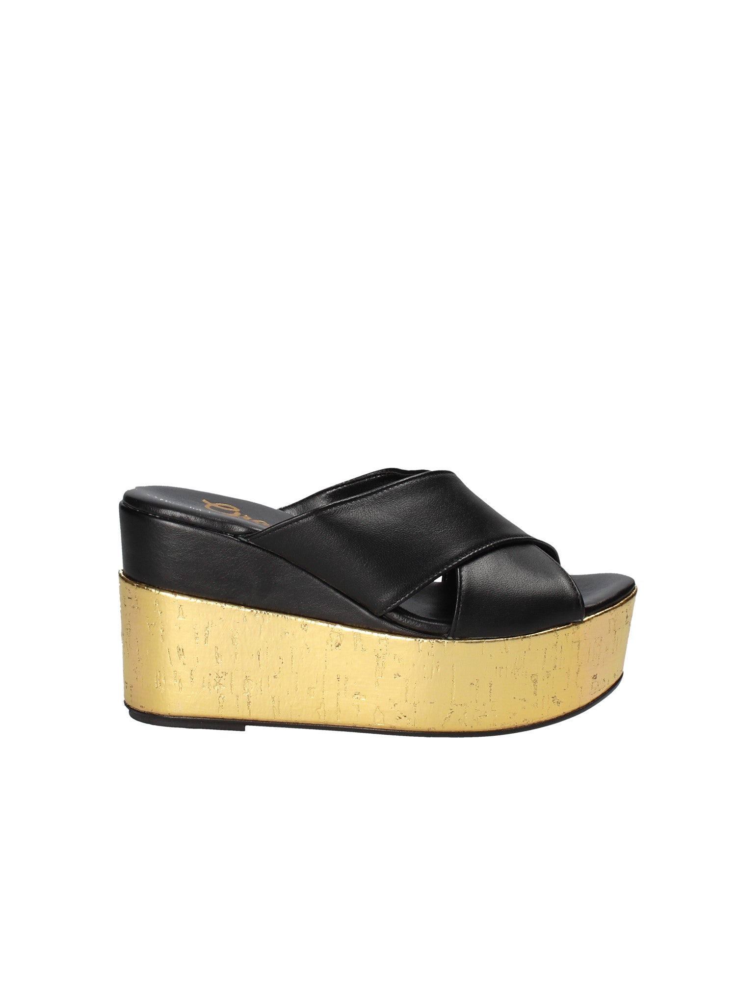 Sandali zeppa Nero Grace Shoes