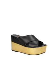 Sandali zeppa Nero Grace Shoes