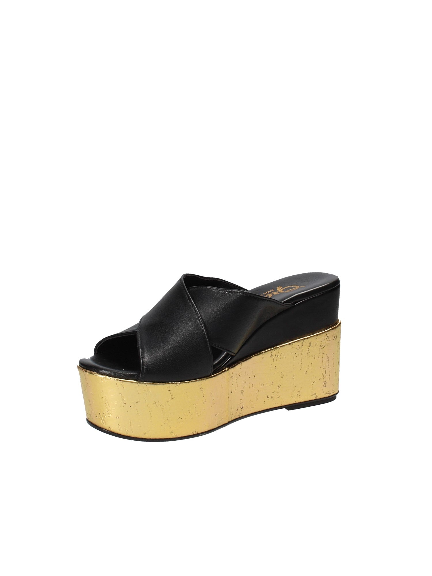 Sandali zeppa Nero Grace Shoes