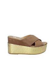 Sandali zeppa Marrone Grace Shoes