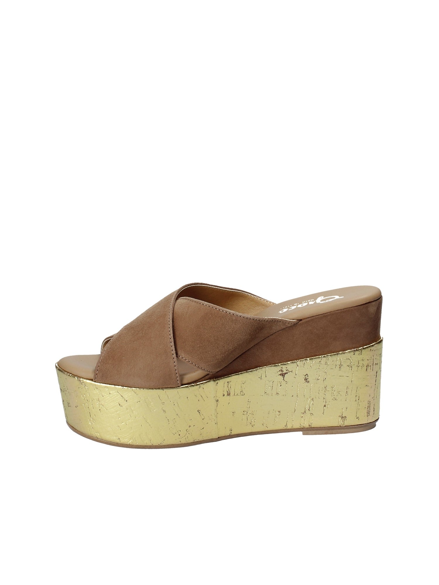 Sandali zeppa Marrone Grace Shoes