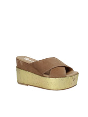Sandali zeppa Marrone Grace Shoes