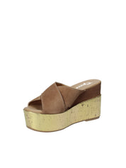 Sandali zeppa Marrone Grace Shoes