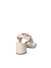 Sandali tacco Beige Mally