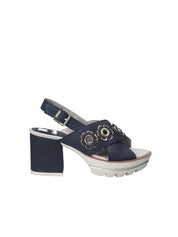Sandali tacco Blu Callaghan
