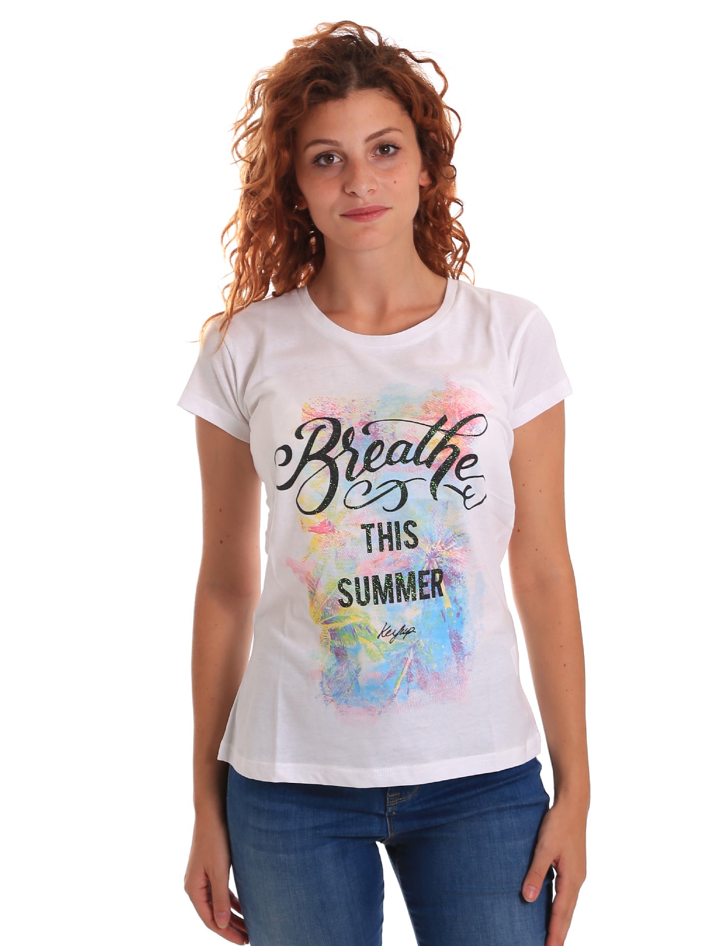 T-shirt Bianco Key Up