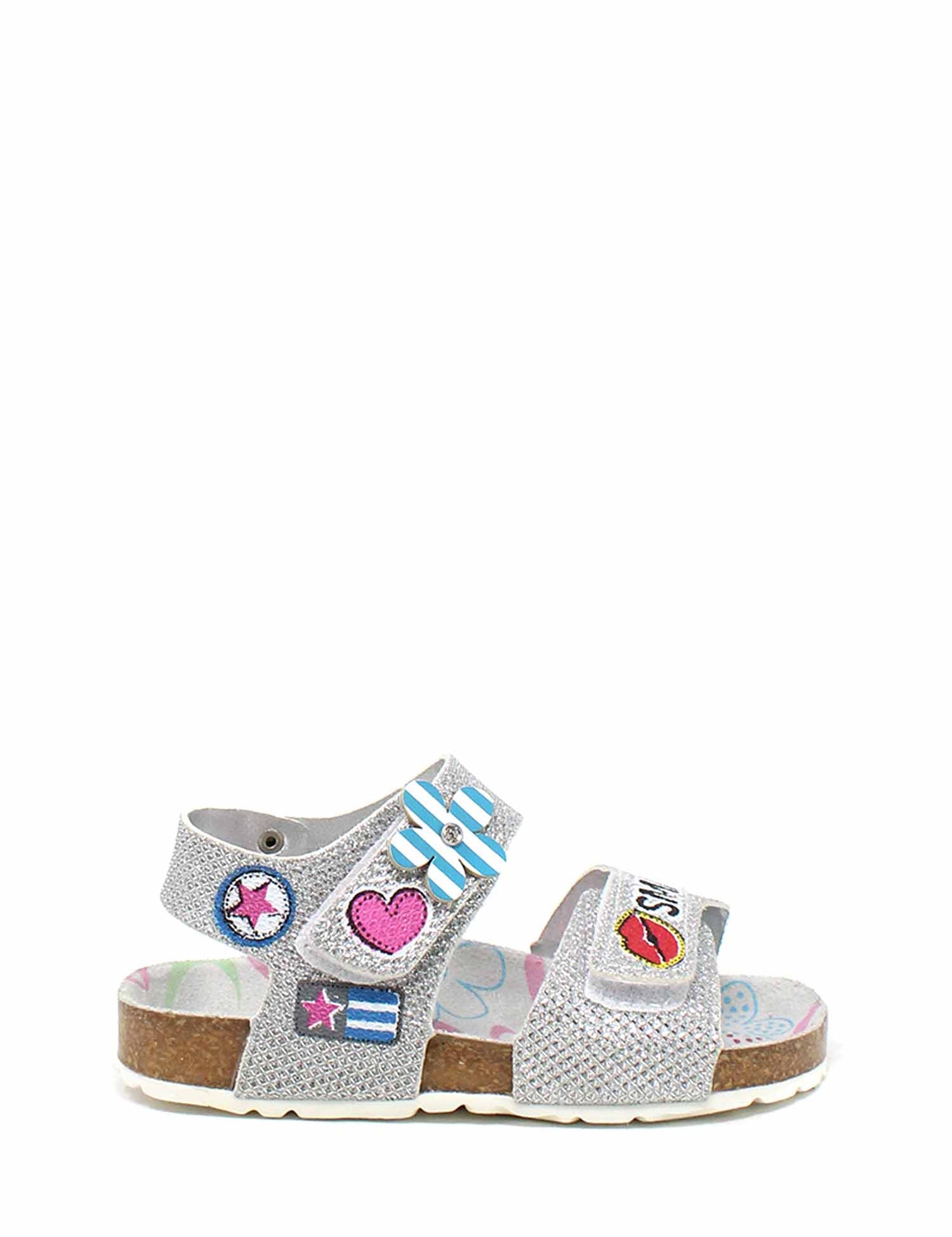 Sandali con strappi Argentato Asso