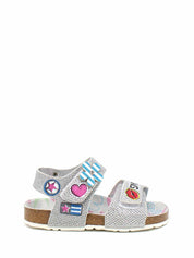 Sandali con strappi Argentato Asso