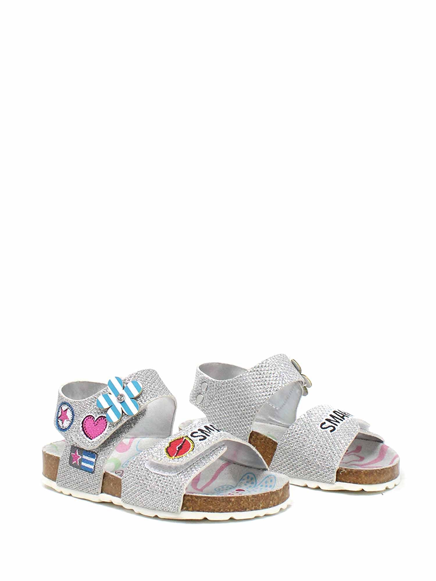 Sandali con strappi Argentato Asso