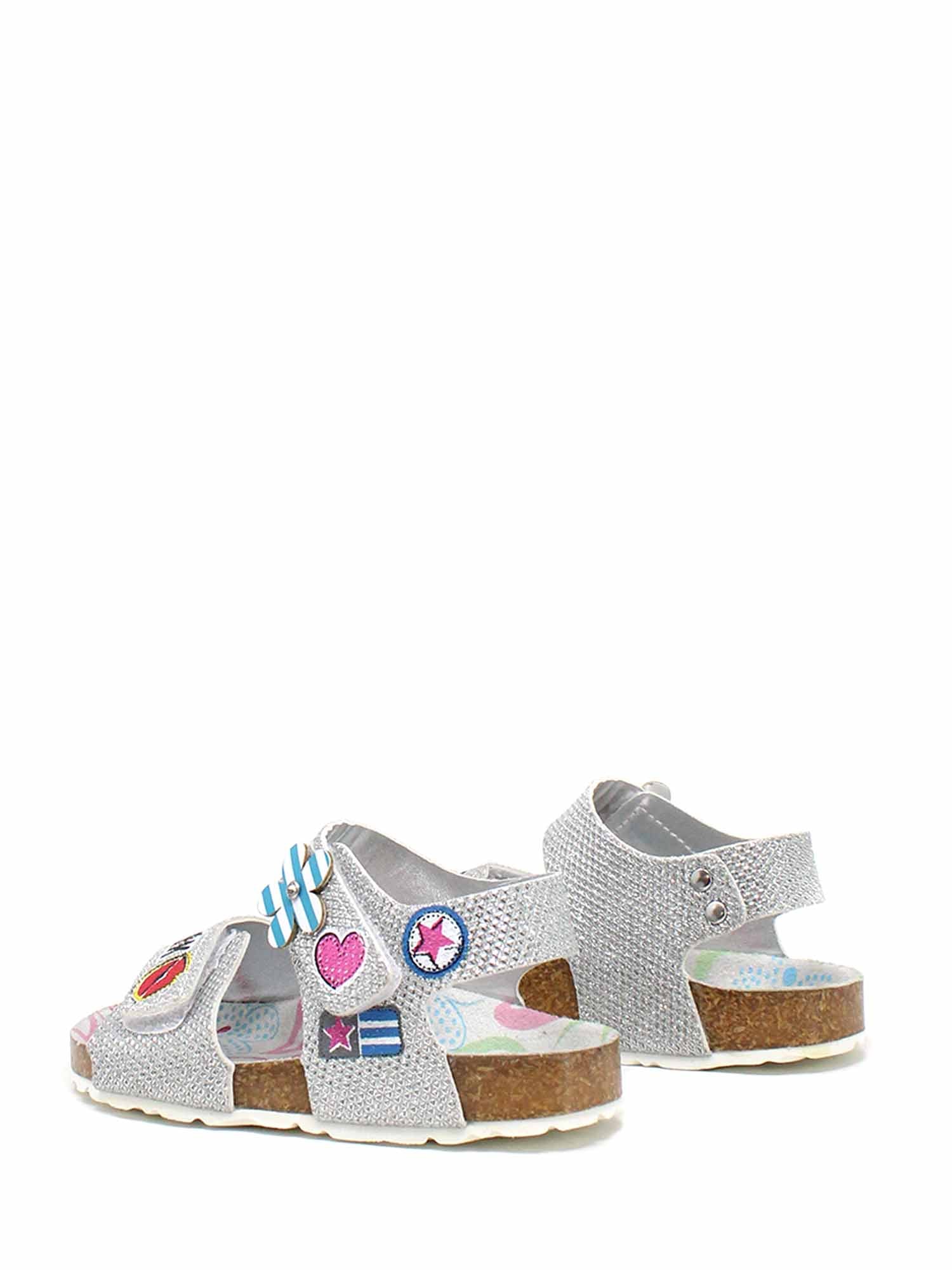 Sandali con strappi Argentato Asso