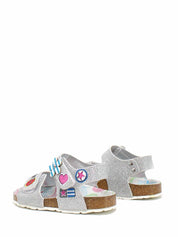 Sandali con strappi Argentato Asso