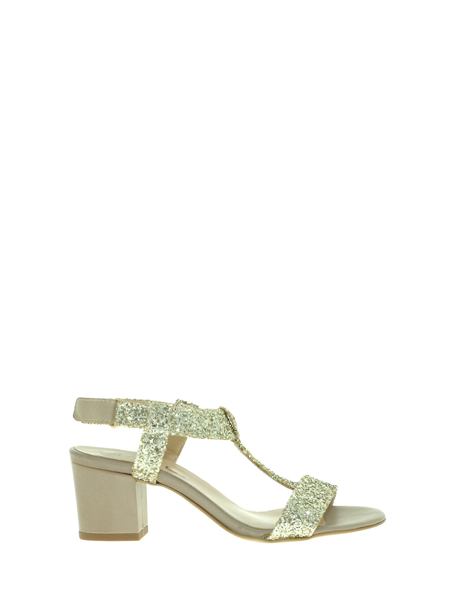 Sandali tacco Beige Mally