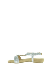 Sandali Argentato Mally