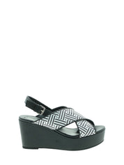 Sandali zeppa Nero Mally