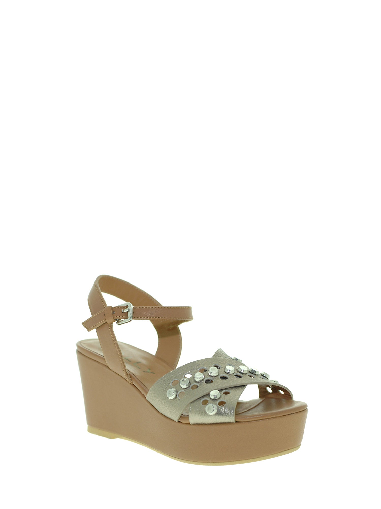 Sandali zeppa Marrone Mally