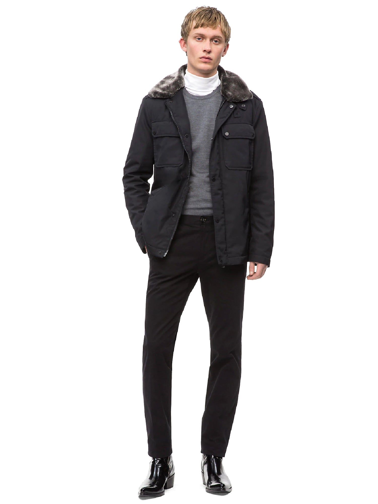 Maglioncini Grigio Calvin Klein