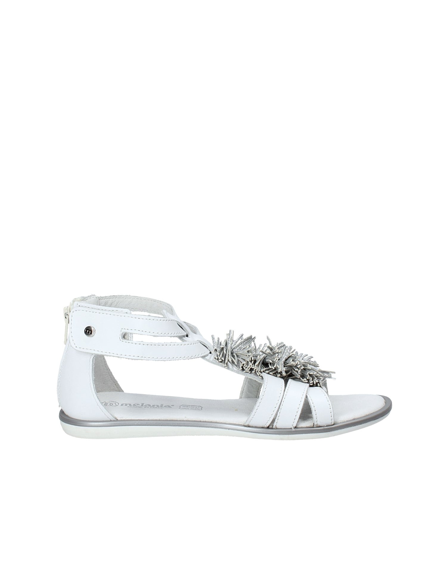 Sandali con strappi Bianco Melania