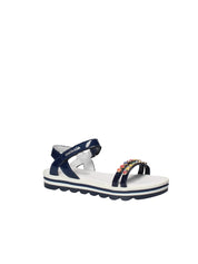 Sandali con strappi Blu Melania