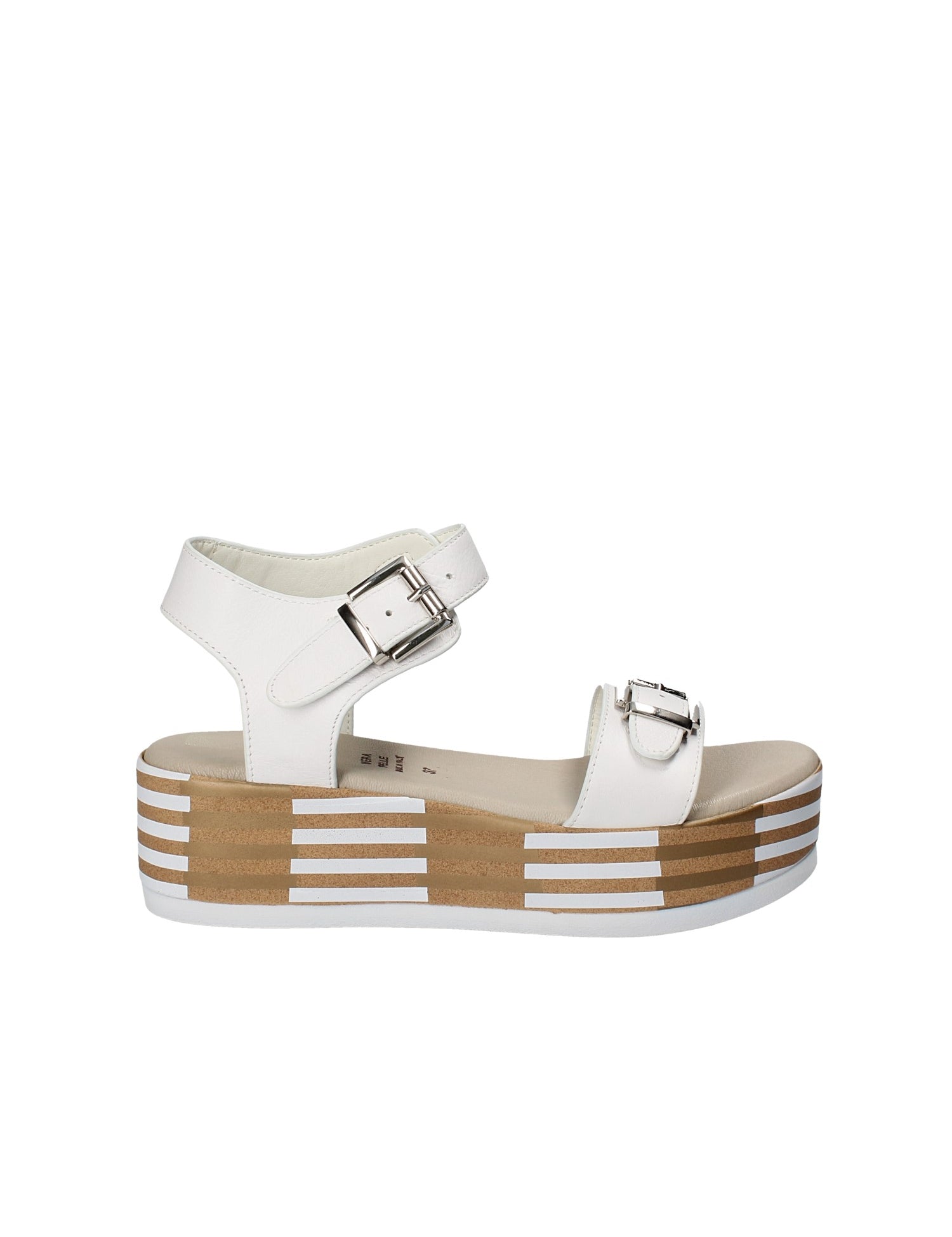 Sandali zeppa Bianco Grace Shoes