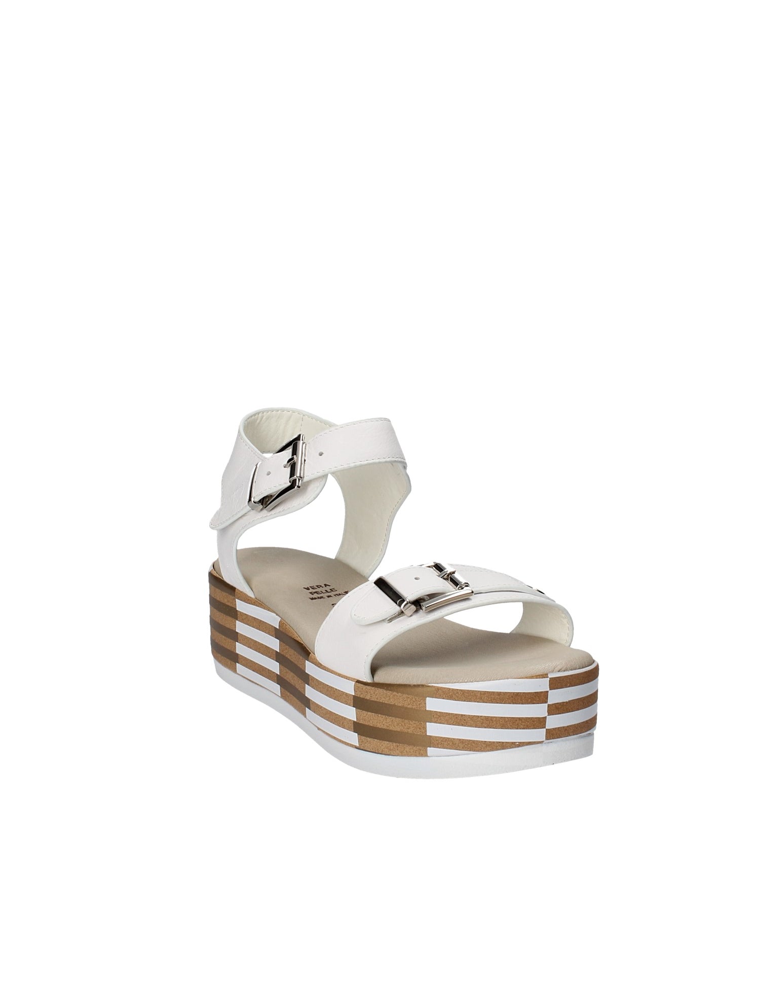 Sandali zeppa Bianco Grace Shoes