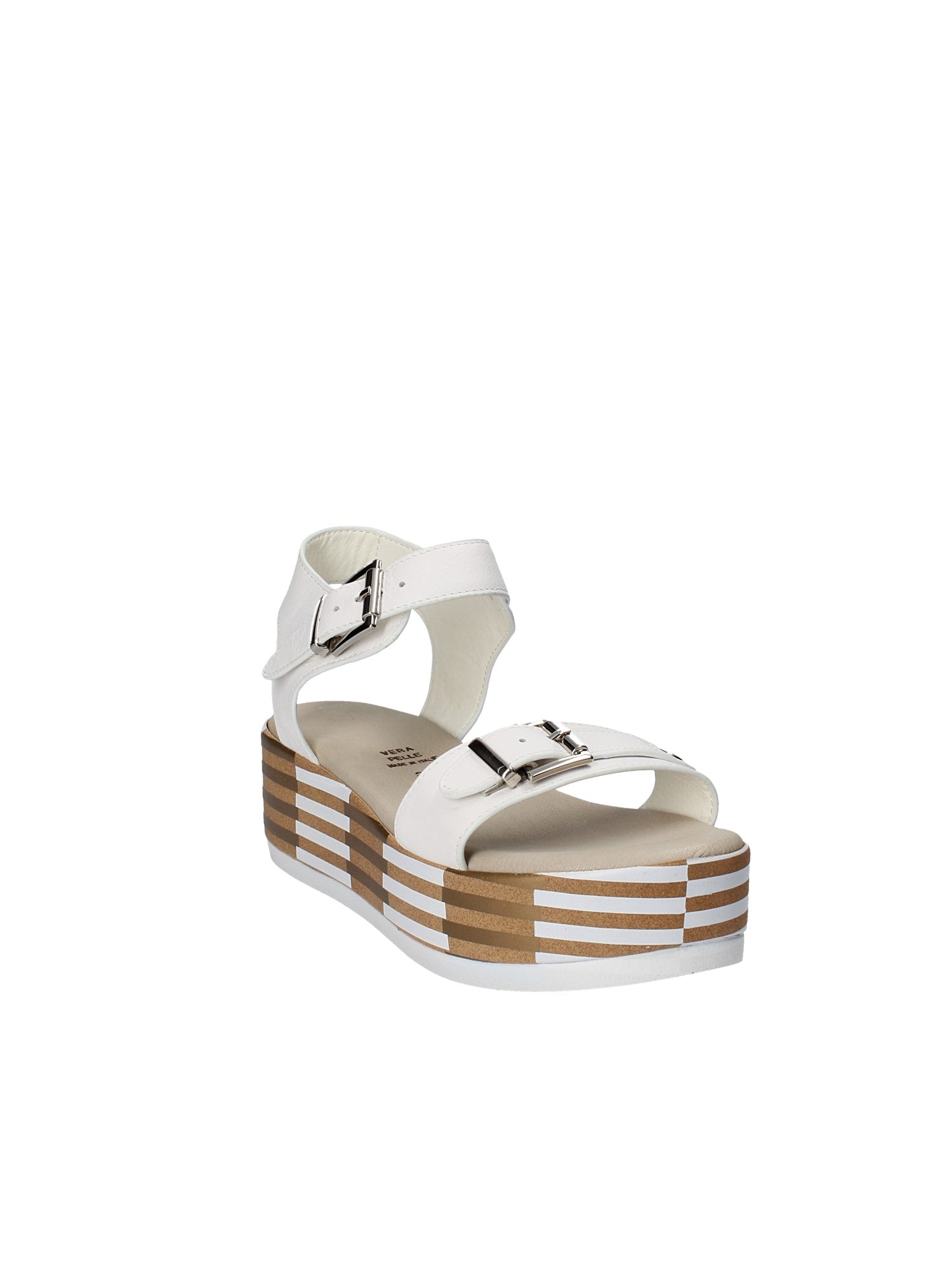 Sandali zeppa Bianco Grace Shoes