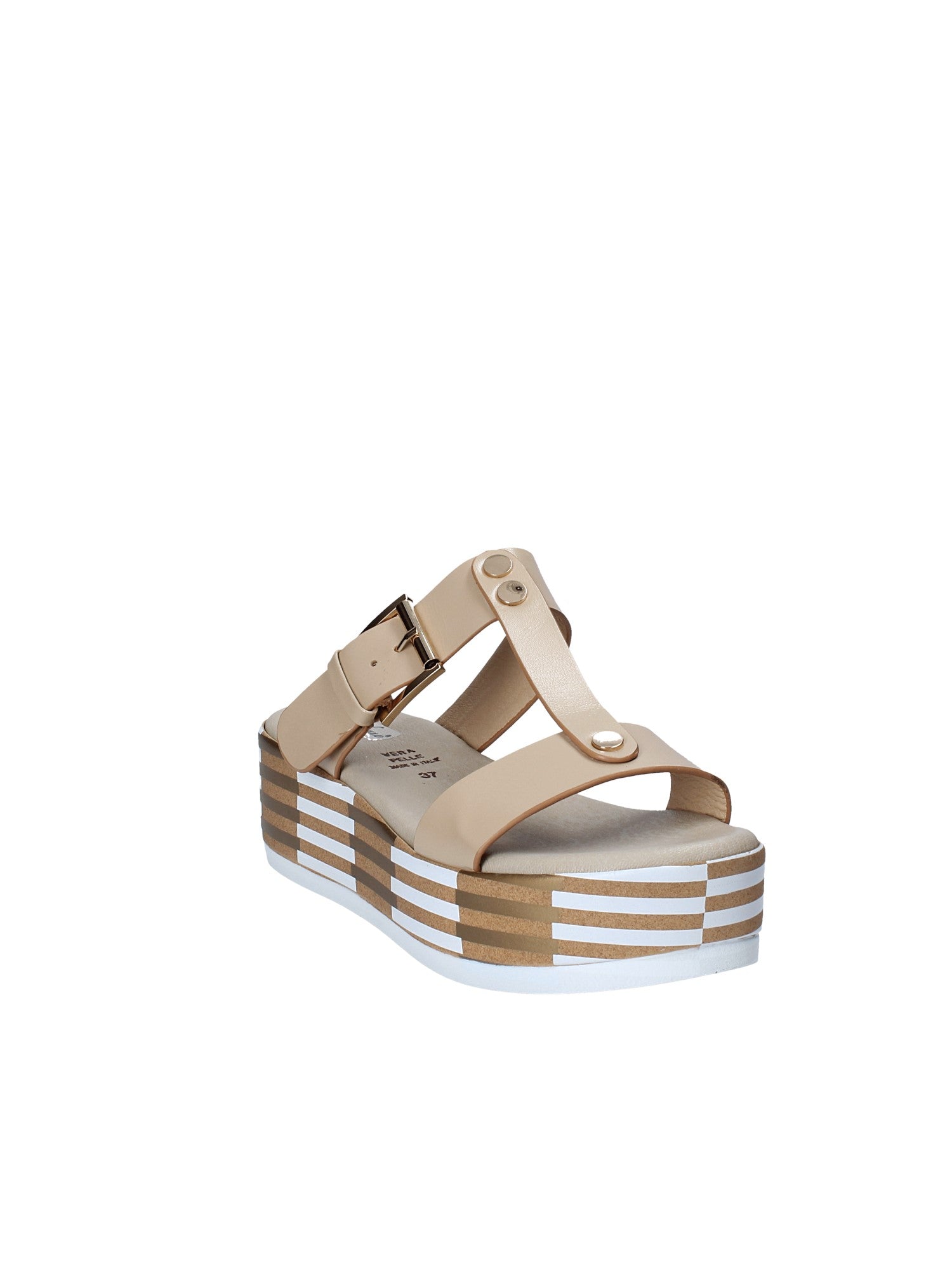 Sandali zeppa Beige Grace Shoes
