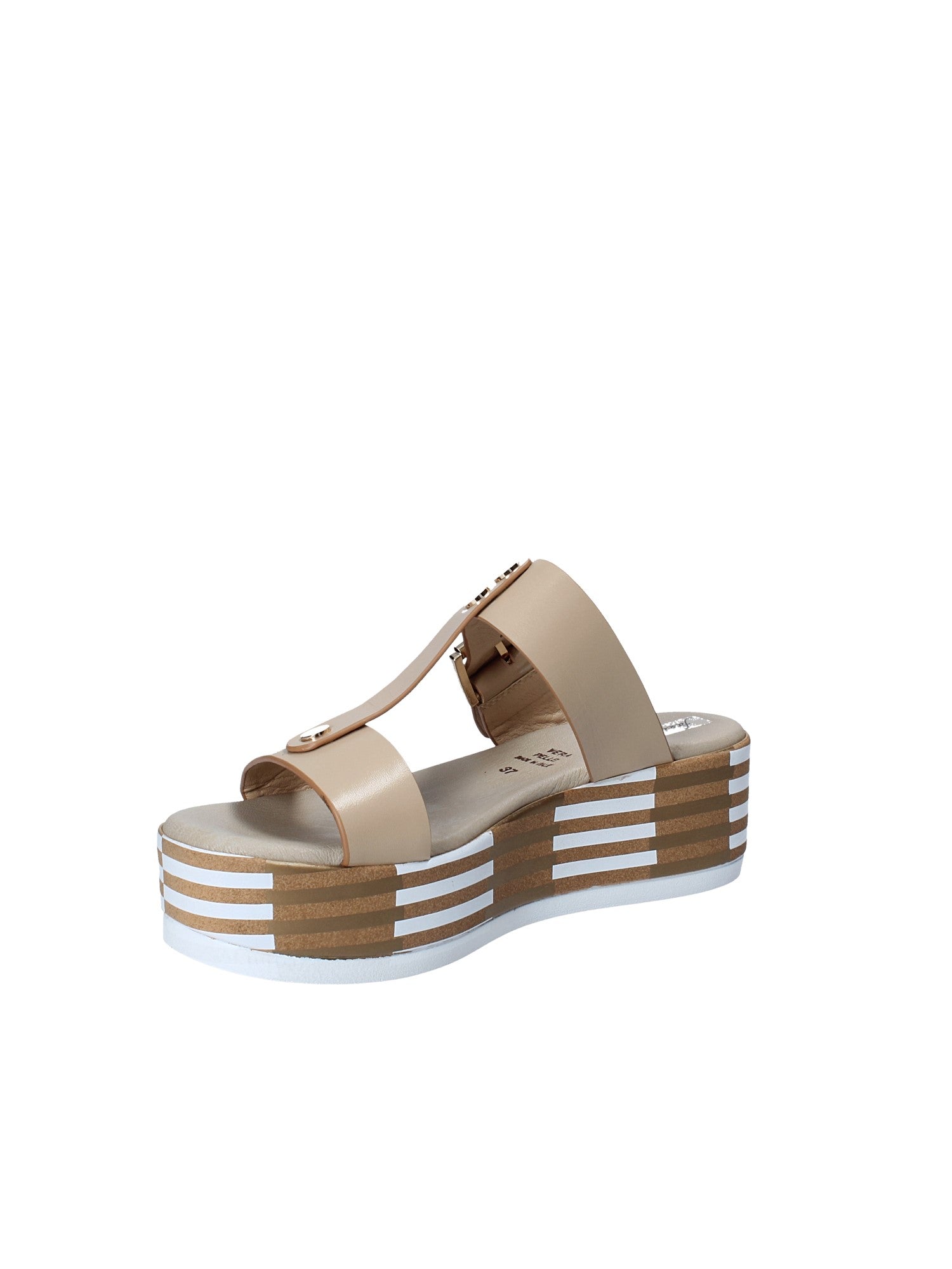 Sandali zeppa Beige Grace Shoes