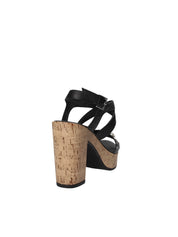Sandali zeppa Nero Grace Shoes