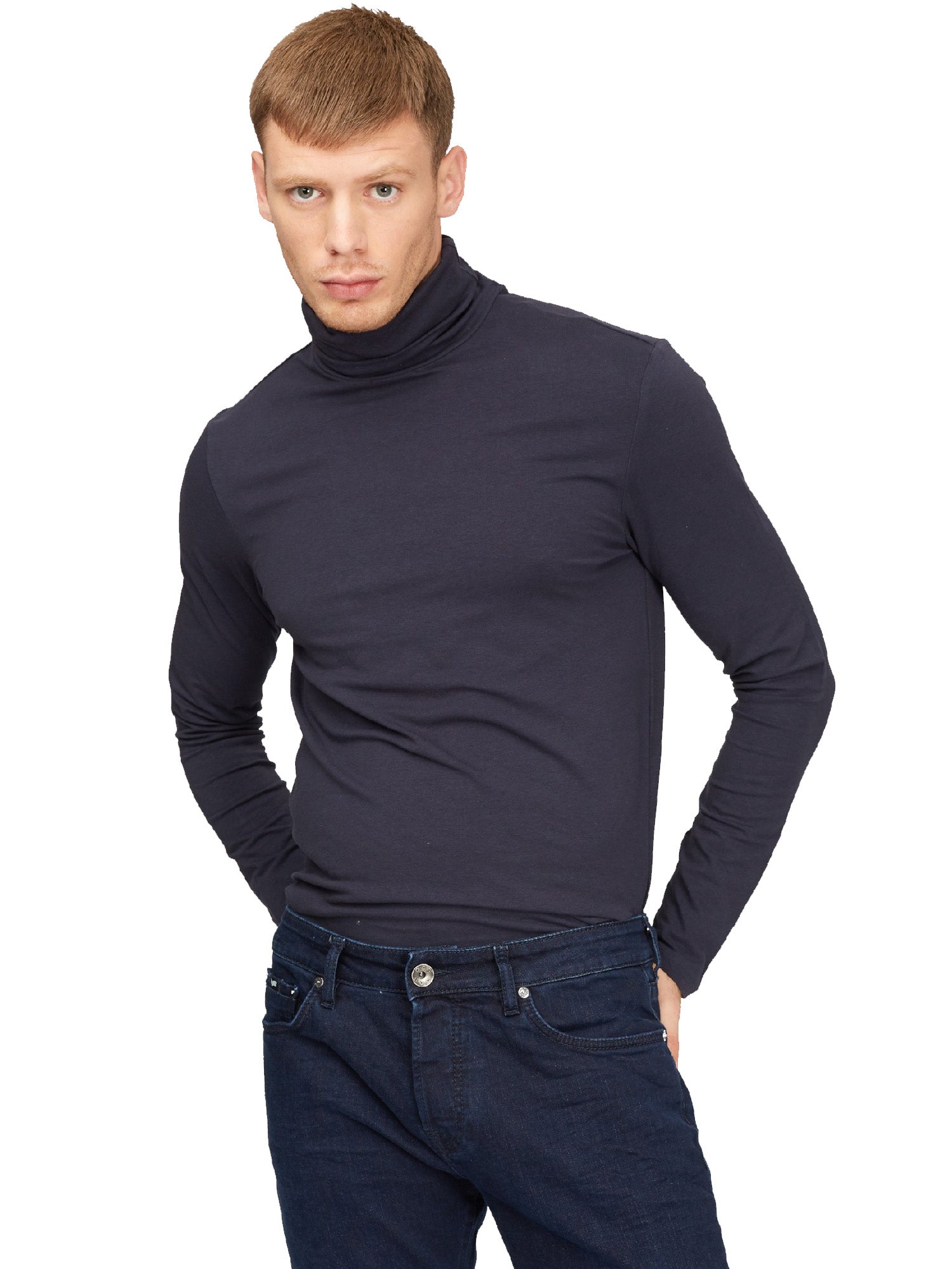 Maglie a collo alto Blu Gas