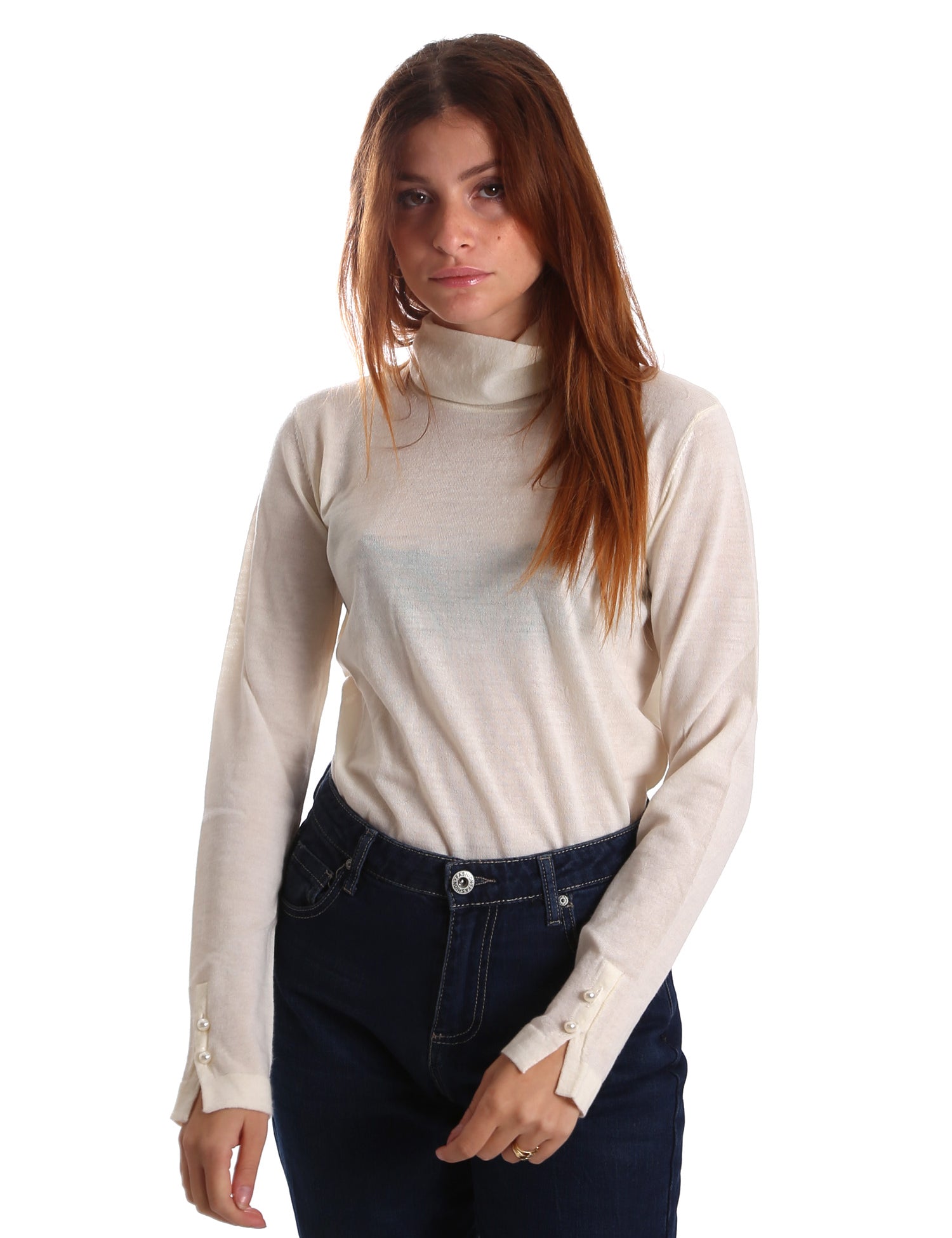 Maglie a collo alto Bianco Gas