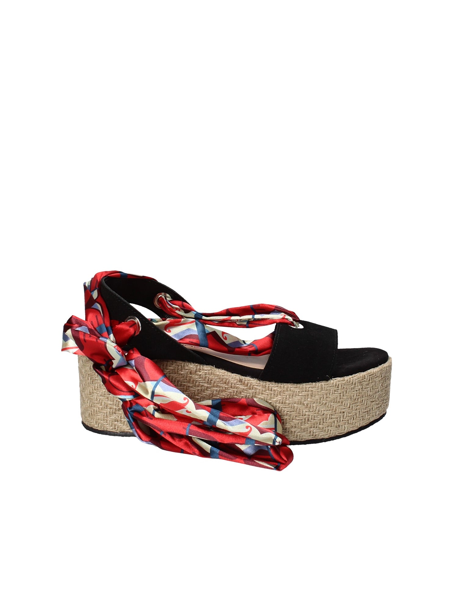 Sandali zeppa Nero Fornarina