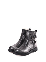 Stivaletti Grigio Nero Giardini Junior