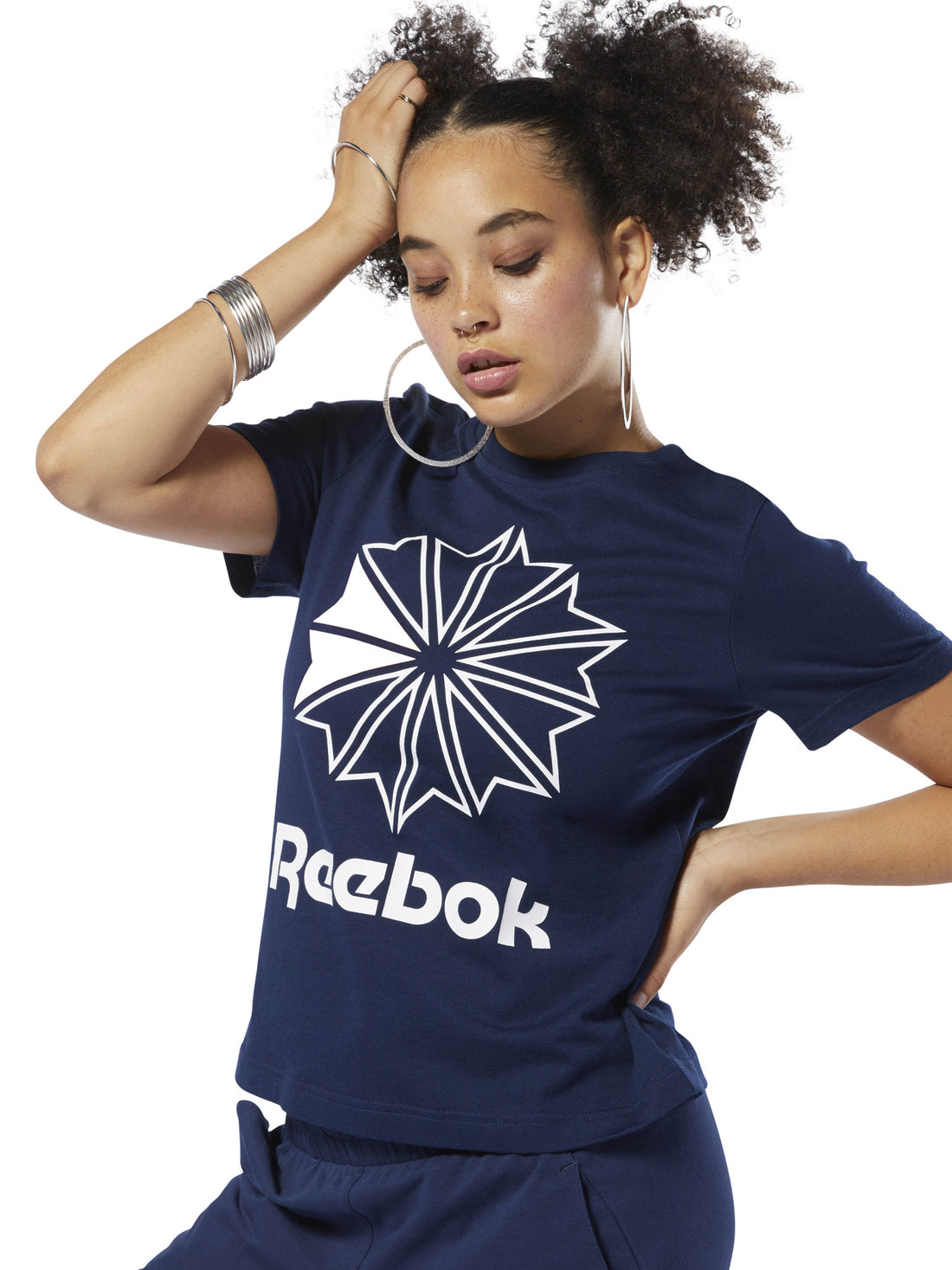 T-shirt Blu Reebok