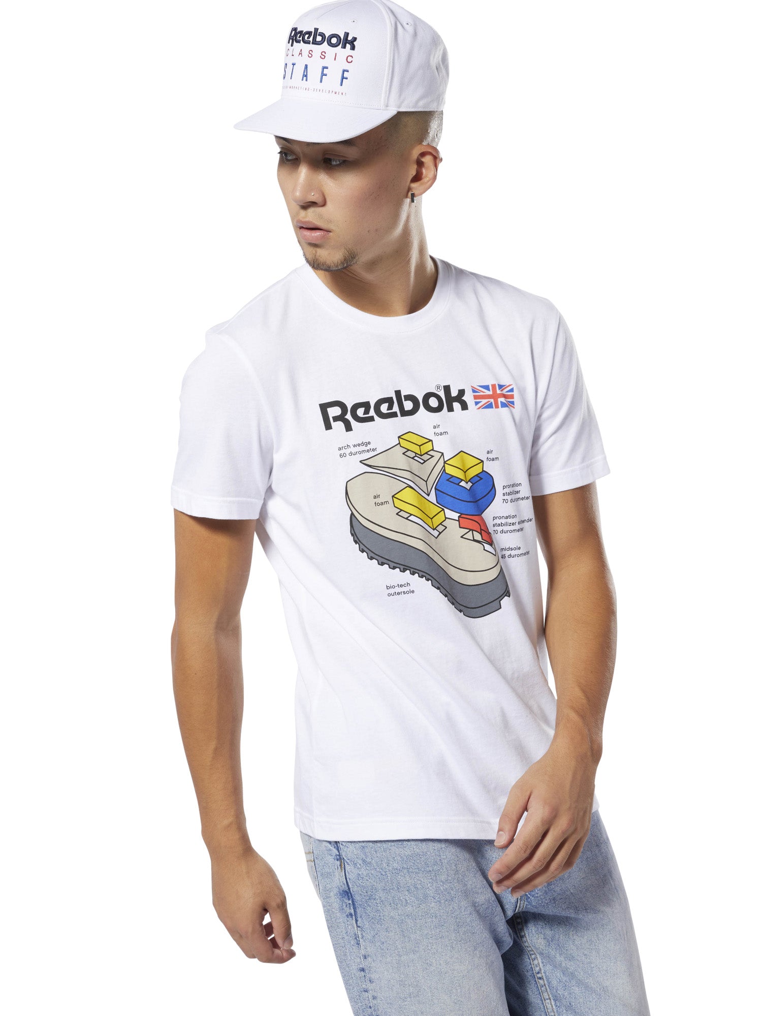 T-shirt Bianco Reebok